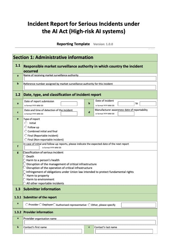 US AI Incident Reporting Act Proposed