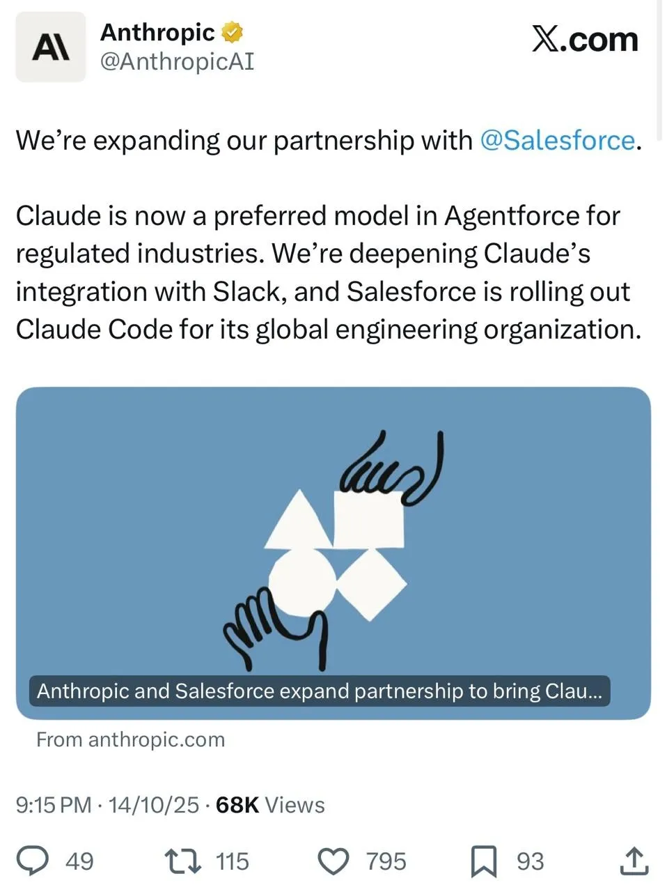 Anthropic signs $3.5B deal with Salesforce for Claude 4