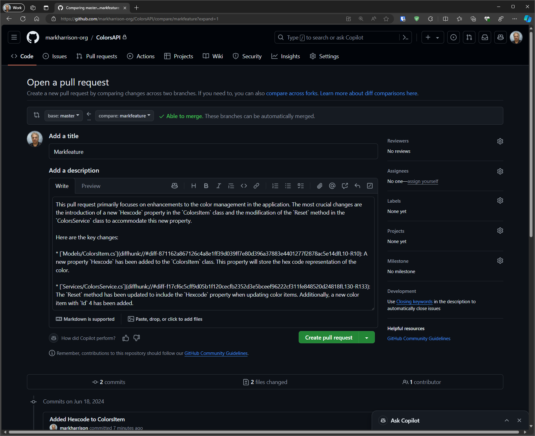 GitHub Copilot Generates Full Pull Requests